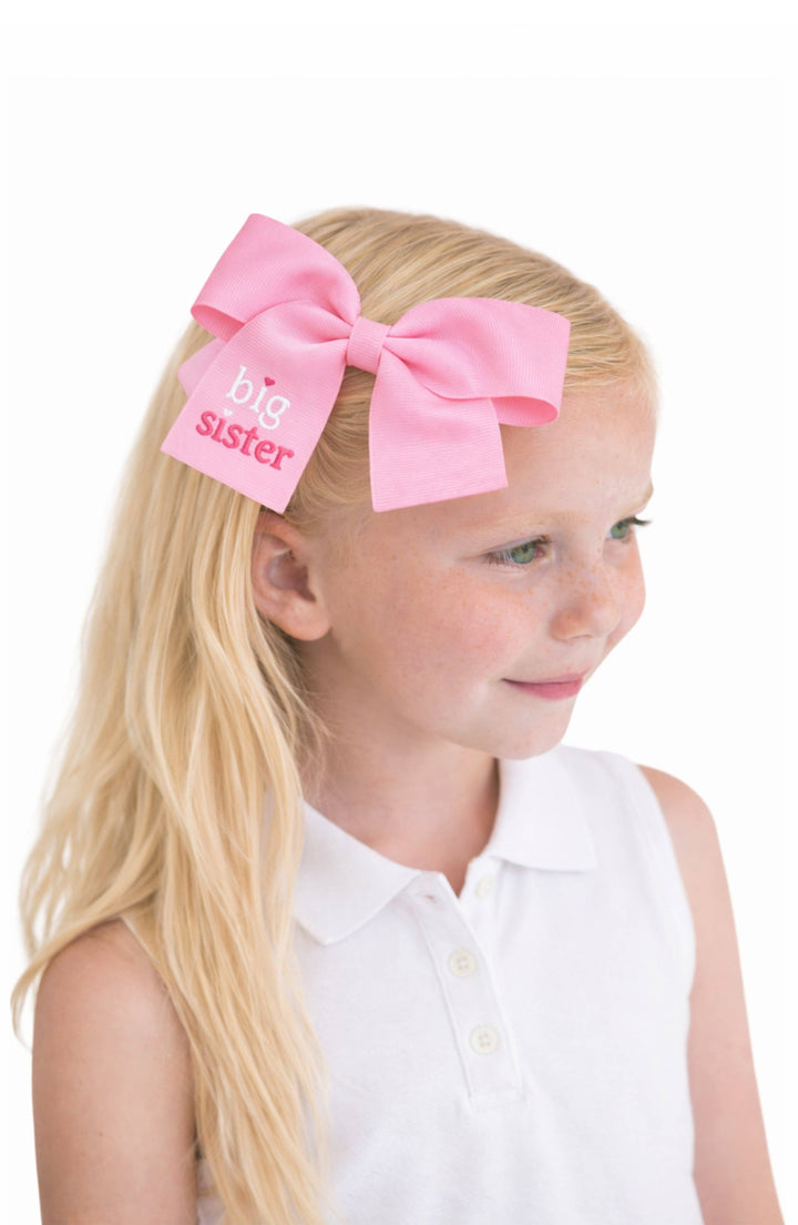Big Sister Hair Bow: Pink