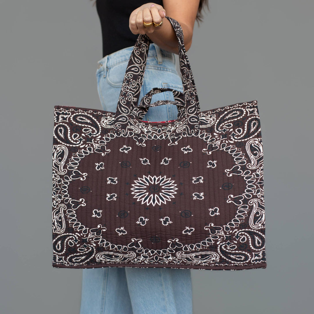 Brown Bandana Tote