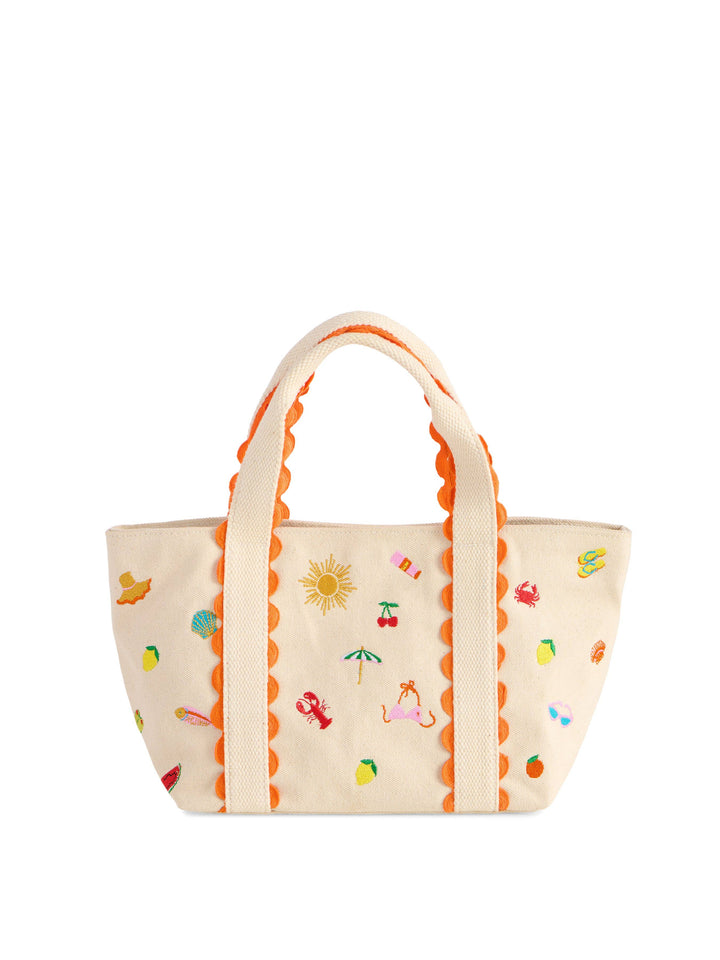 SUMMER ICONS MINI TOTE,NATURAL