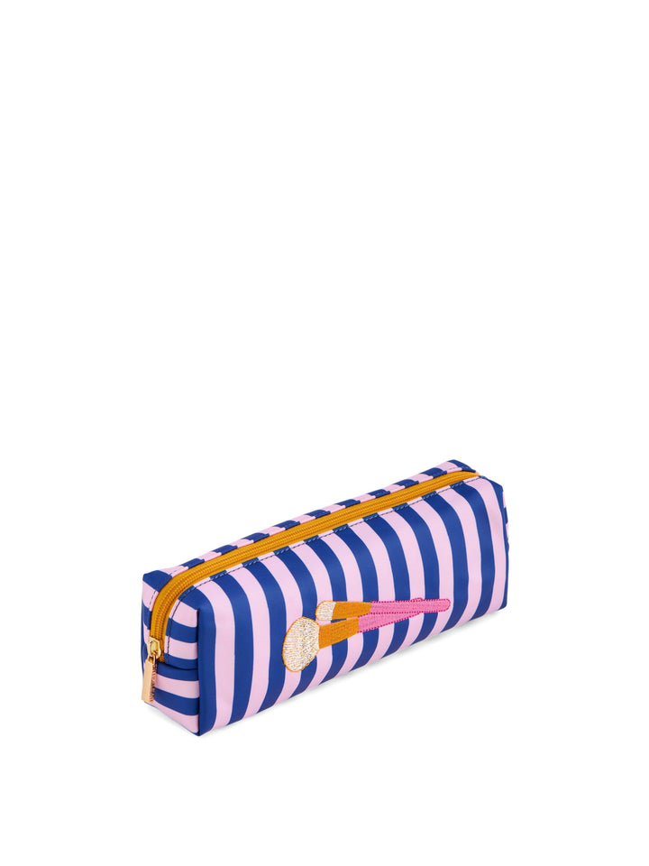 BRUSH ZIP POUCH,NAVY