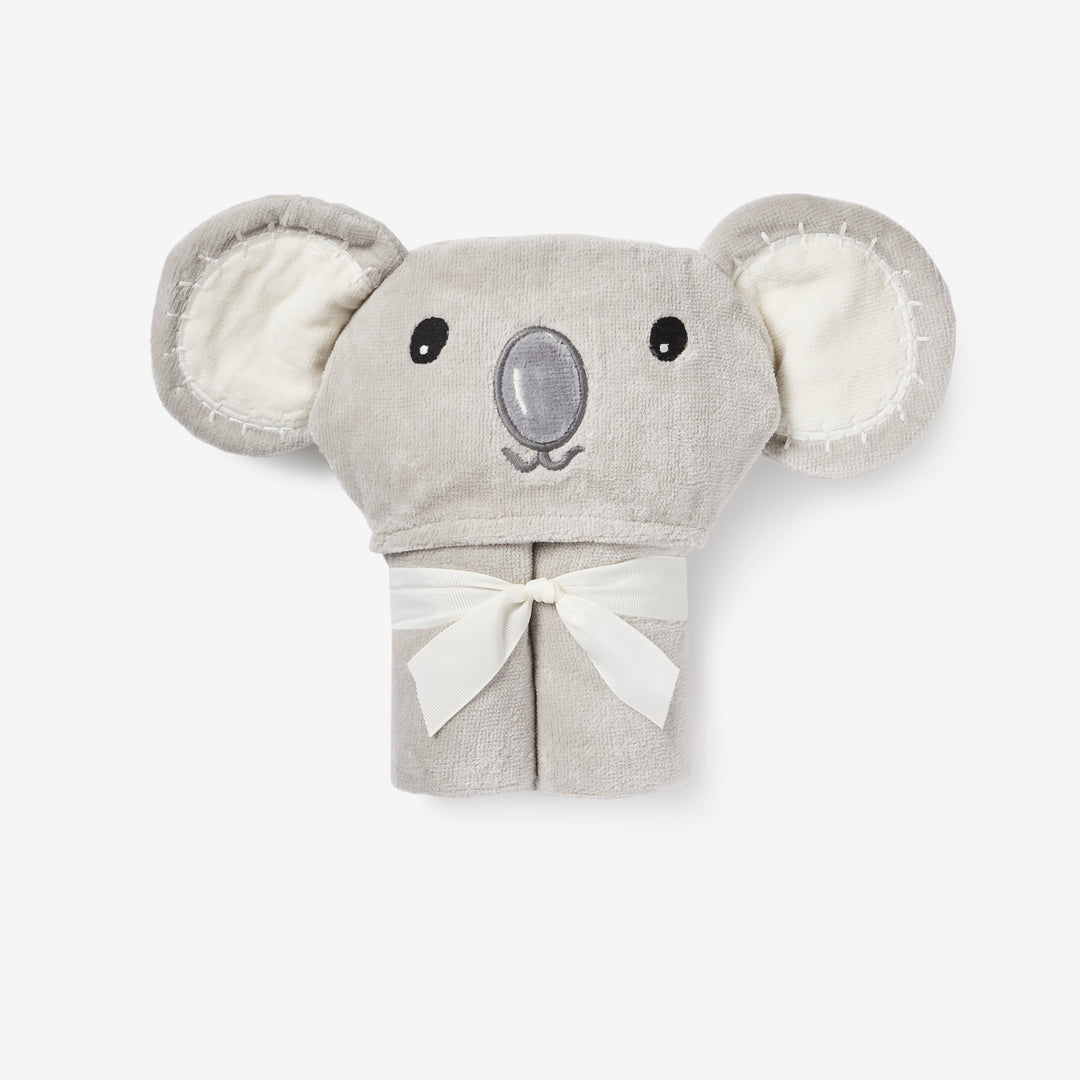 Gray Koala Hooded Bath Wrap