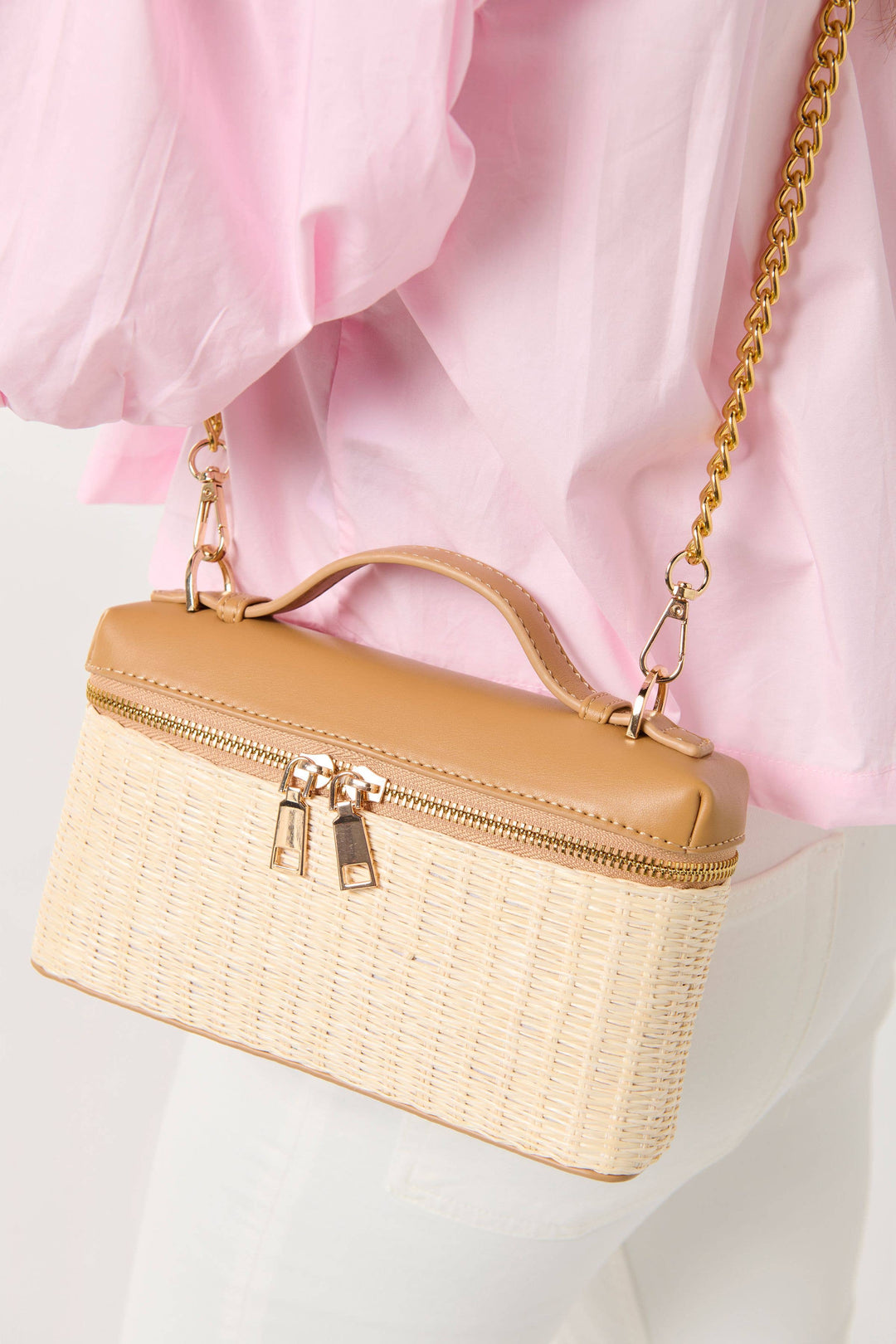 RILEY SHOULDER BAG: IVORY
