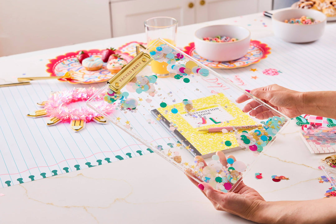 Confetti Filled Clipboard