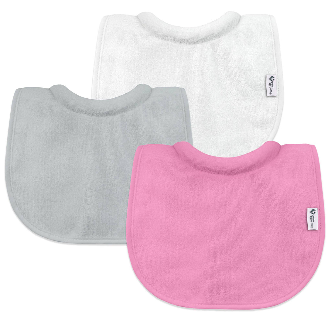 Stay-dry Milk-Catcher Bibs - 3 pack: White Set