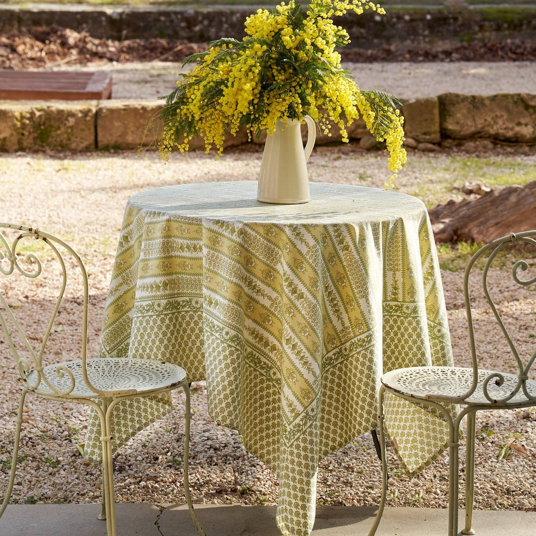 Provence Avignon Pistache Tablecloth: 71" x 106"