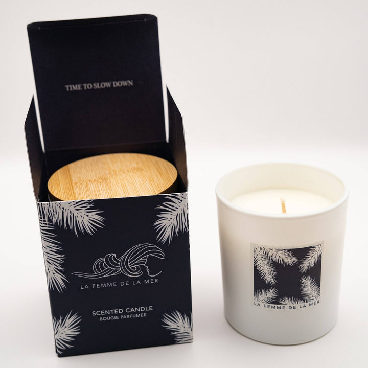 BLUE WINTER CANDLE "Time to slow down"