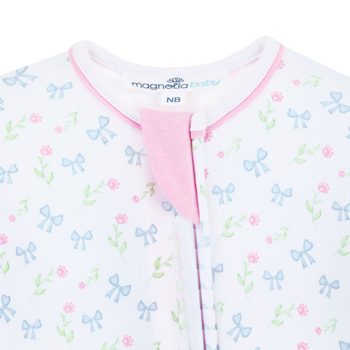 Evelyn's Classics Print Zip Footie