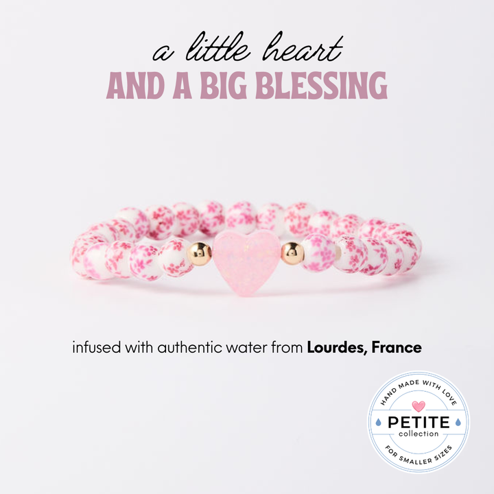PETITE HOLY WATER PORCELAIN HEART BRACELET: Waterproof Gold