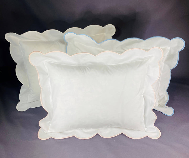 Wavy Scallop Baby/Boudoir Pillow Shams / 12" x 16" / Baby/Boudoir Sham
