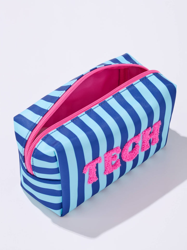 "TECH" SMALL ZIP POUCH,BLUE