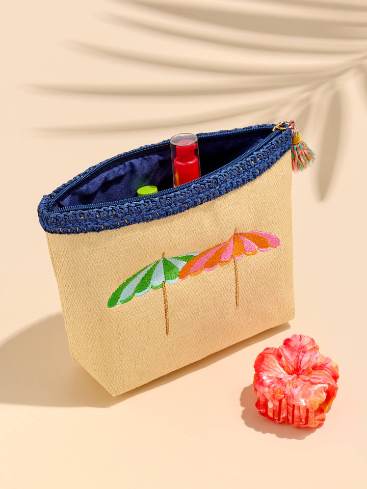 CAPRI ZIP POUCH: TAN