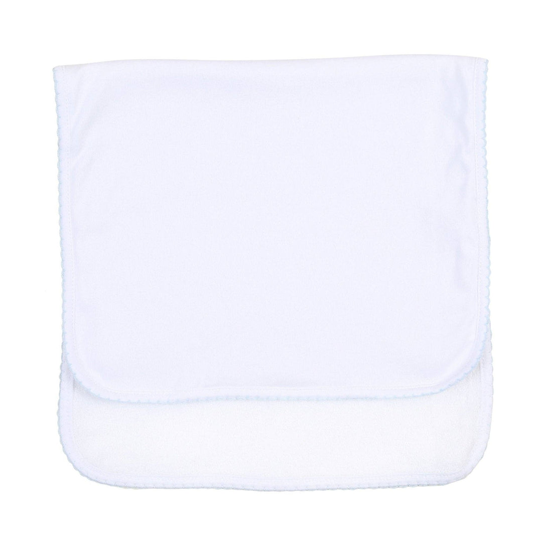 Essentials Blue Trim Burp Cloth: One Size