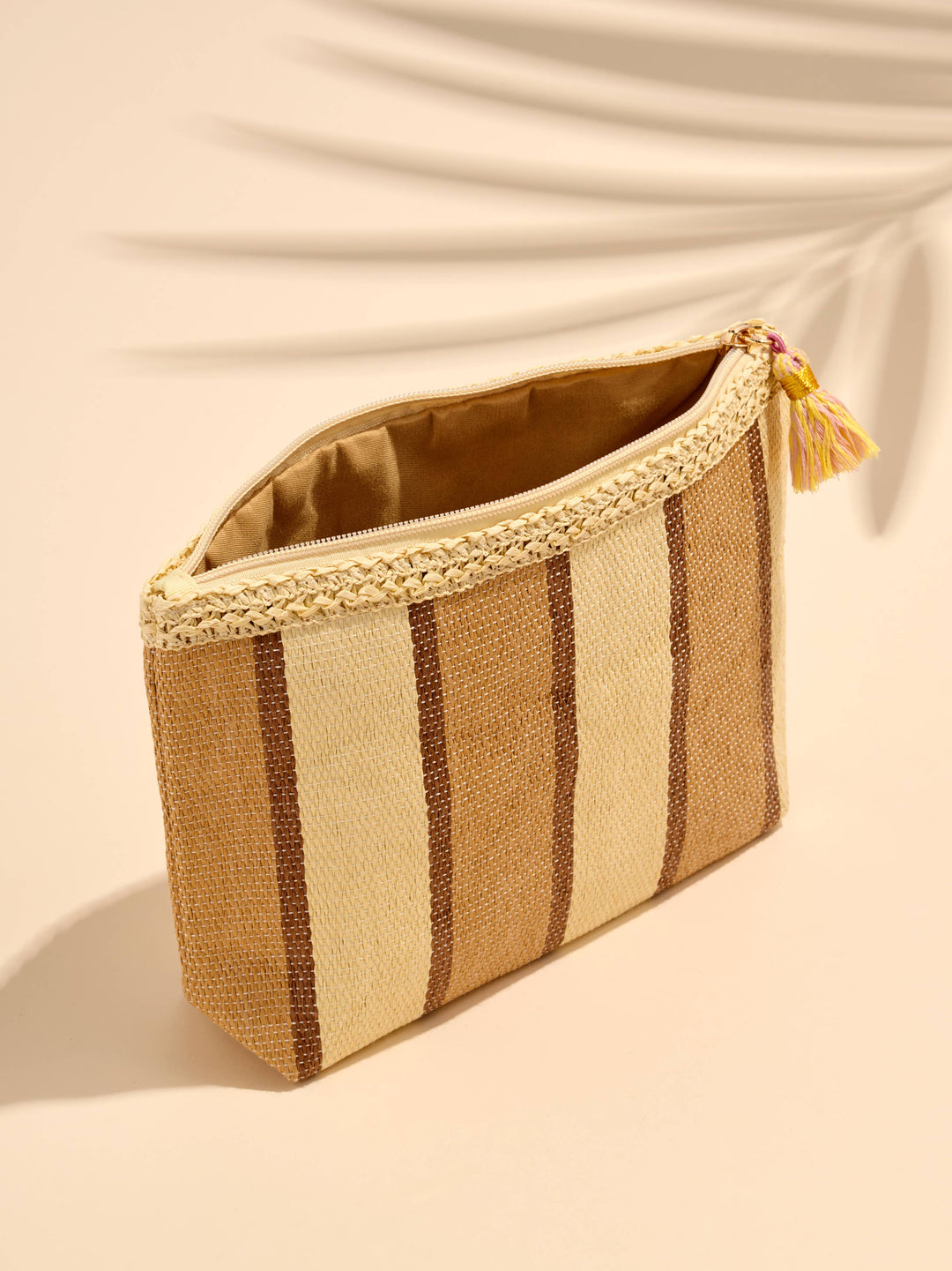 CAPRI ZIP POUCH: TAN