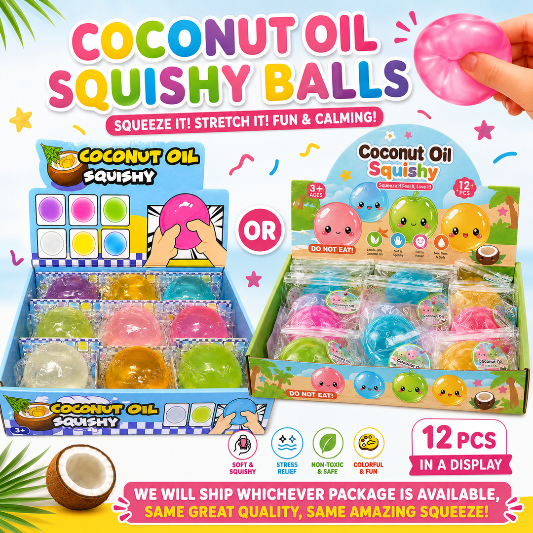 Coconut Oil Balls Squeeze Toy — Stretchy Stress Relief