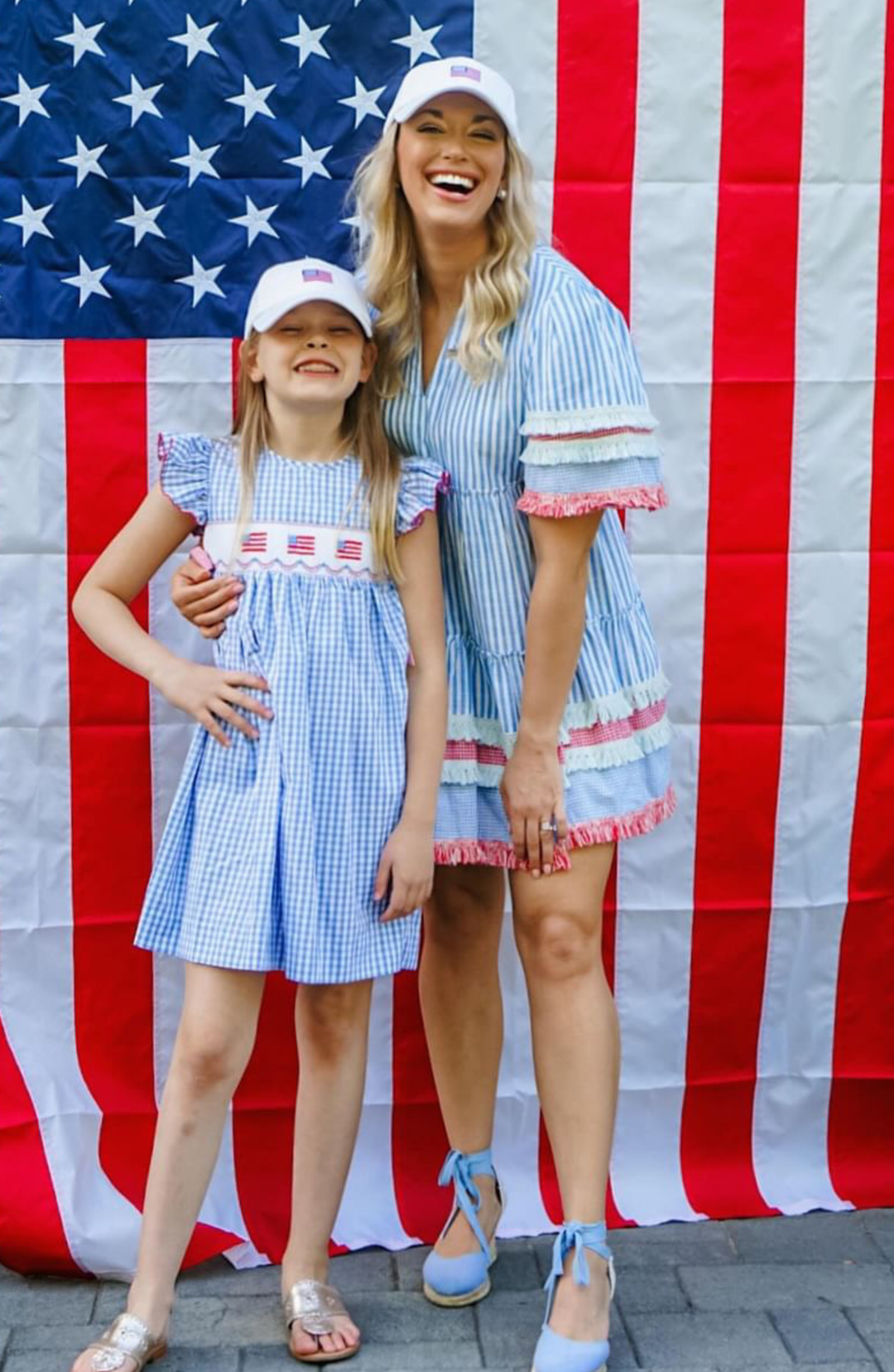 2026 American Flag Bow Baseball Hat: Youth (Ages 2-7)