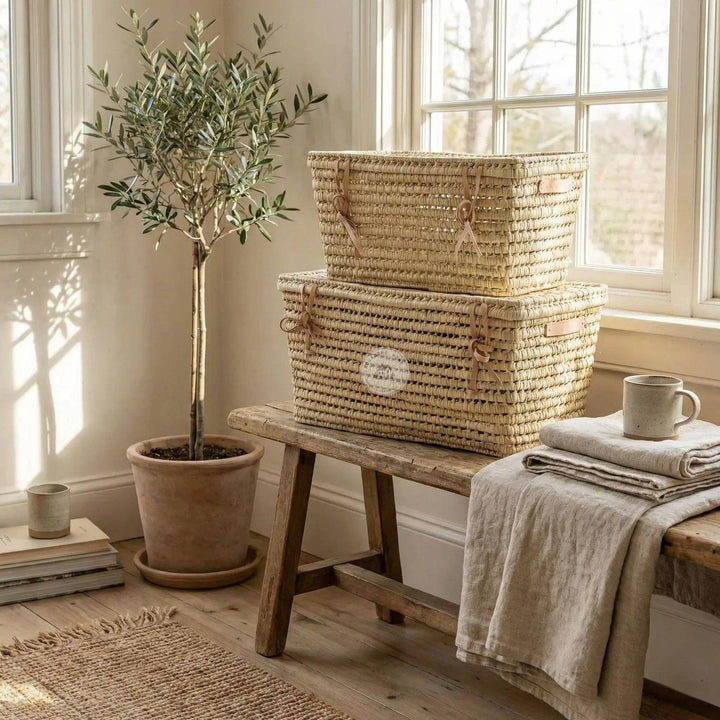Wicker Storage Trunk - Natural: 50 Cm
