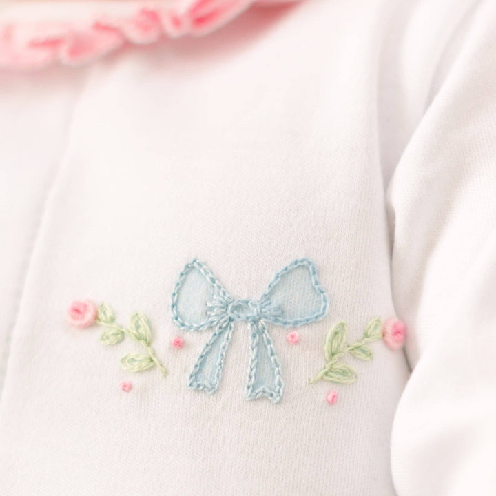 Evelyn's Classics Hand Embroidered Ruffle Footie