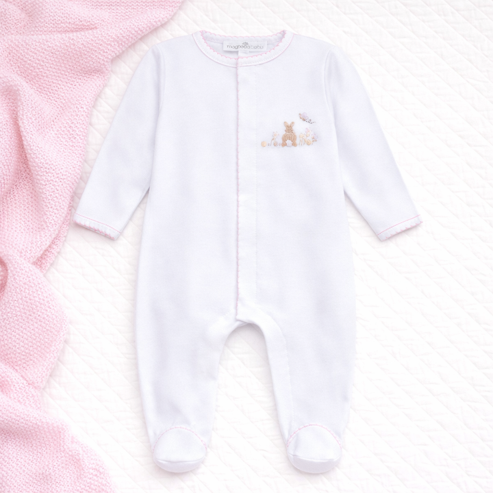 Bunny's Basket Footie - Pink
