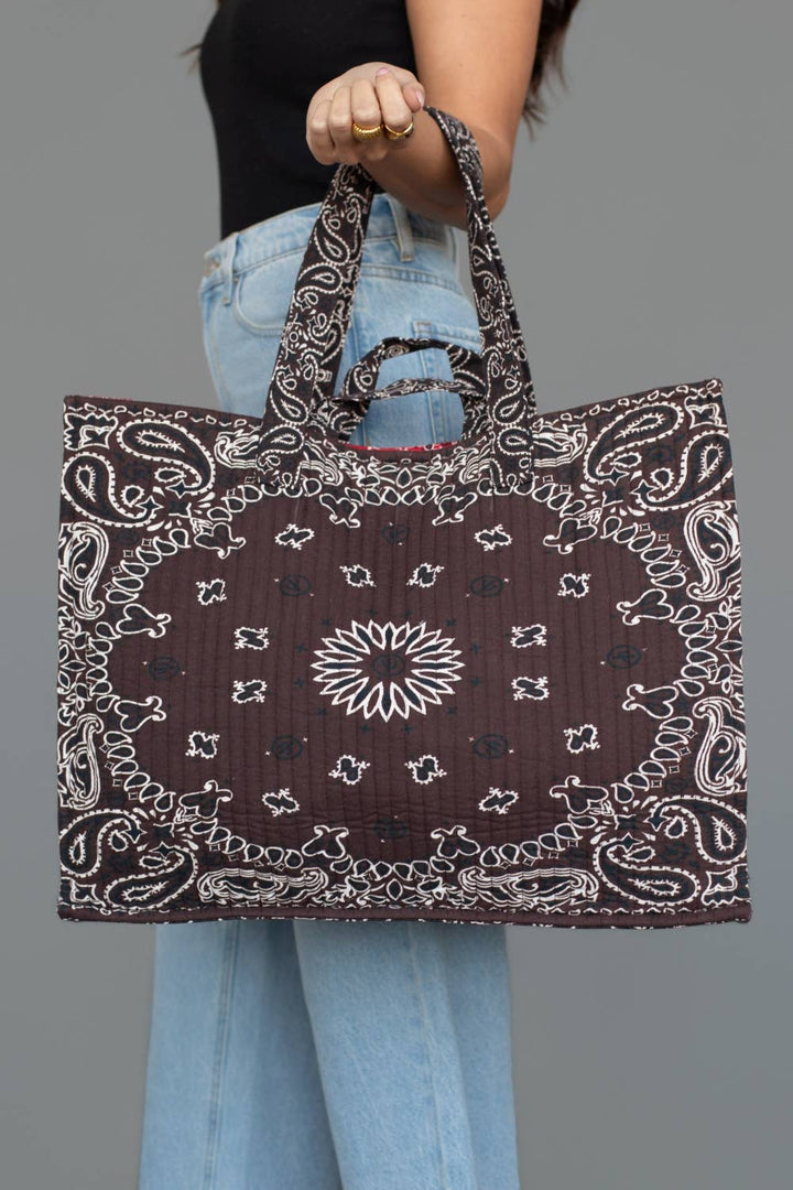 Brown Bandana Tote