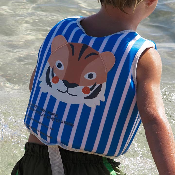 Kids Swim Vest 2-3 Tino the Tiger Blue