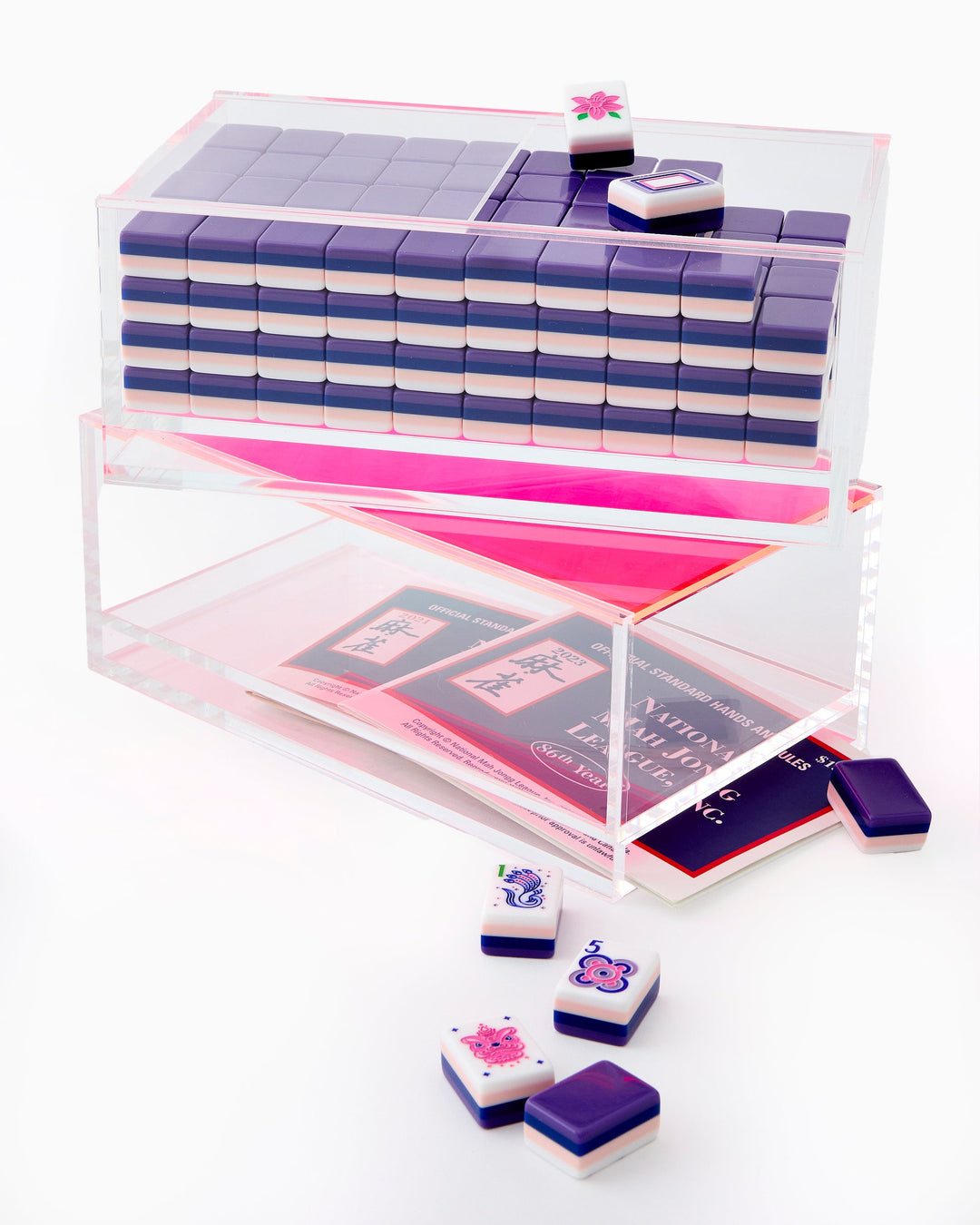 Mahjong Acrylic Box - Clear Lid