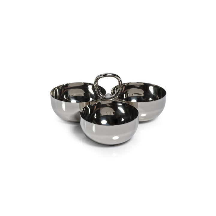 APERITIFS COCKTAIL CONDIMENT BOWL SET- POLISHED NICKEL