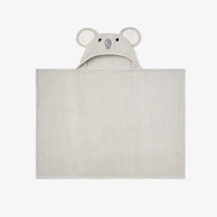 Gray Koala Hooded Bath Wrap