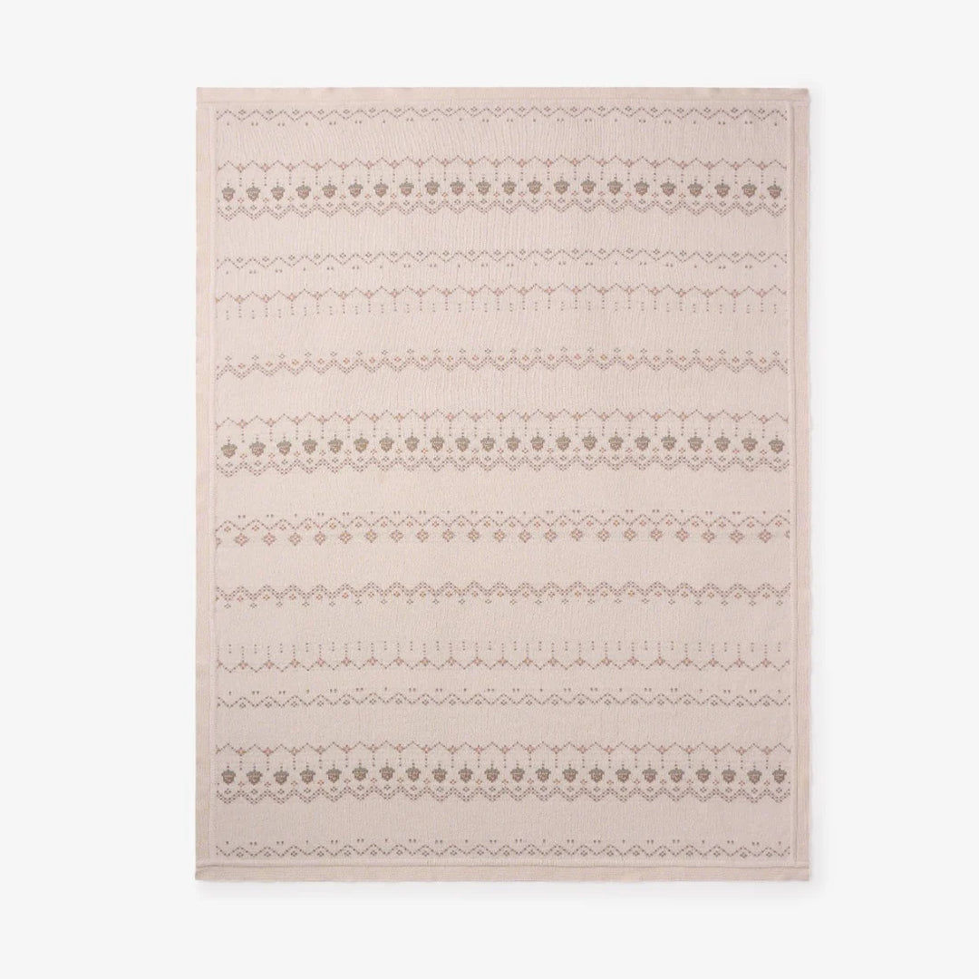 Acorn Fairisle Knit Baby Blanket