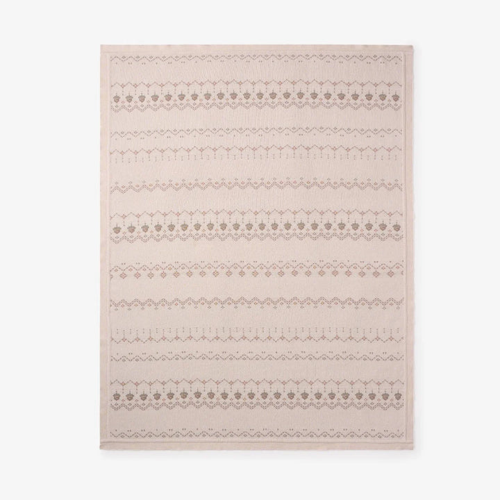 Acorn Fairisle Knit Baby Blanket