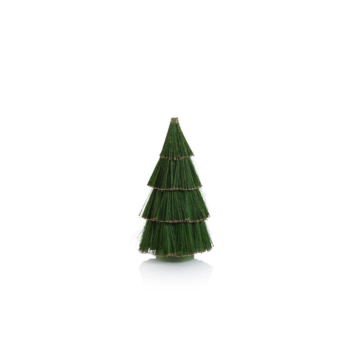 TIGER GRASS GREEN TREE W/ GOLD GLITTER TRIM 15.00"