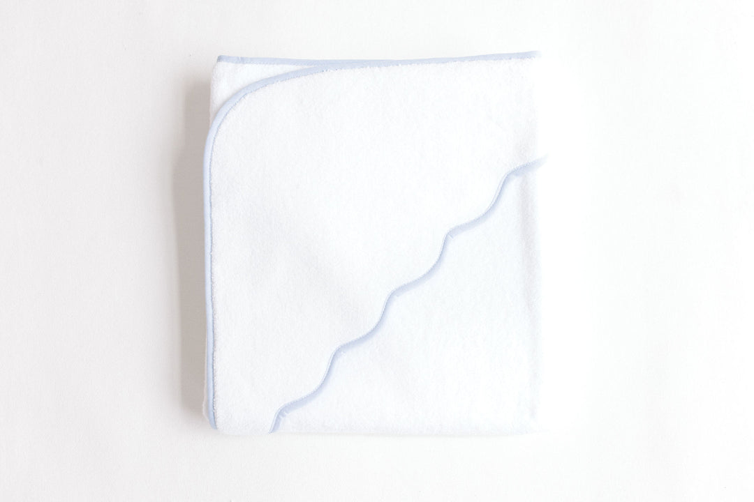 Hooded towel with Pink or Blue Trim