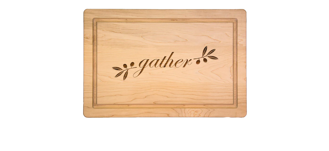 Gather - Maple Wood Cutting & Cheeseboard 18 x 12"