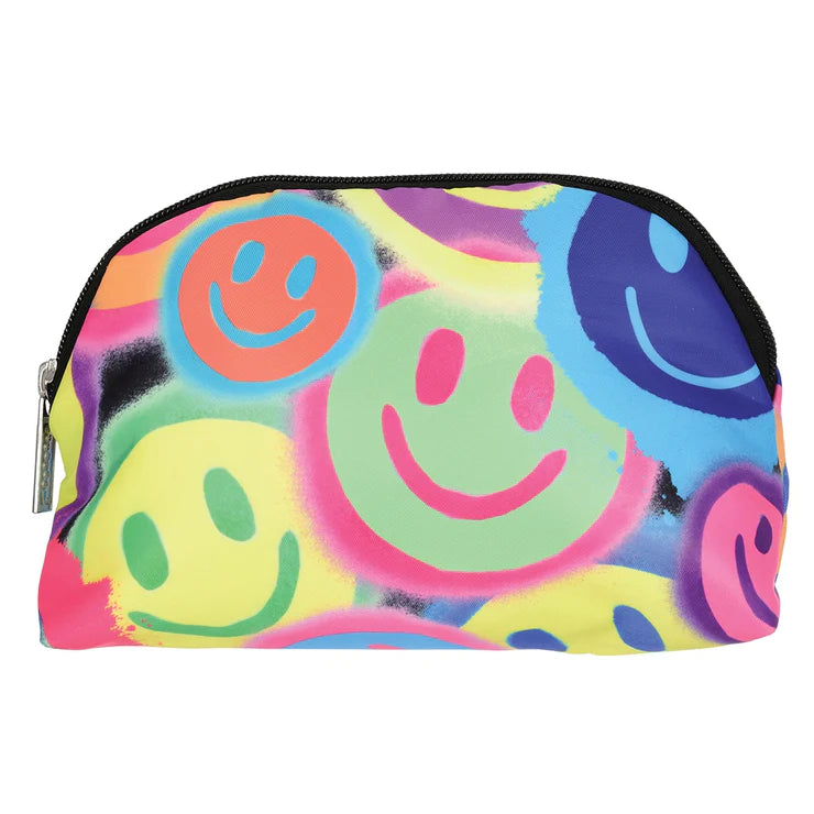 Spray Paint Smiles Oval Cosmetic Bag