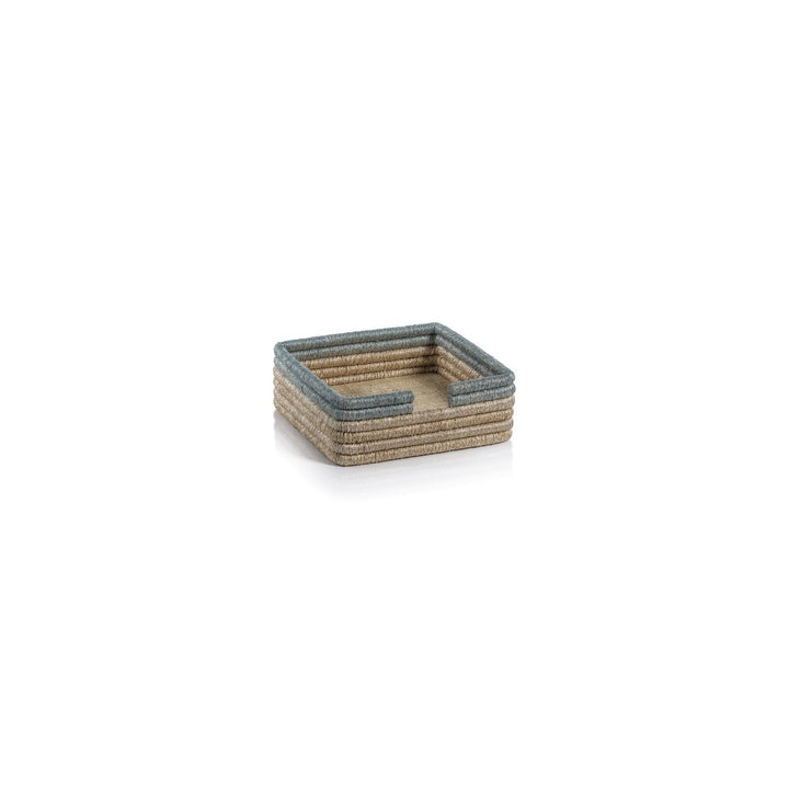 LA COTE COILED RATTAN & ABACA COCKTAIL NAPKIN HOLDER