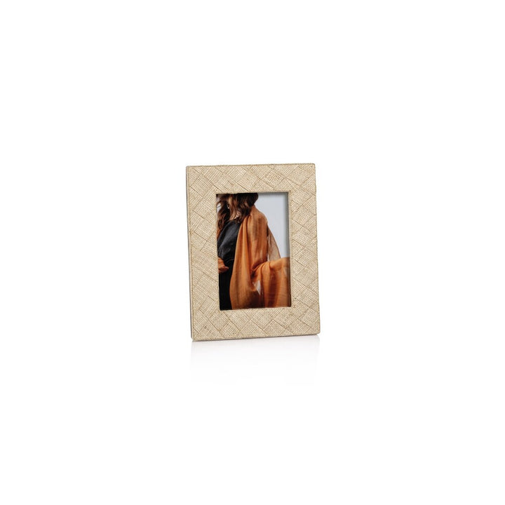 LA BOCCA WOVEN RAFFIA PHOTO FRAME- NATURAL 4" X 6"