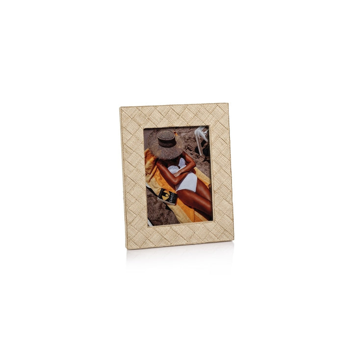 LA BOCCA WOVEN RAFFIA PHOTO FRAME- NATURAL  5" X 7"