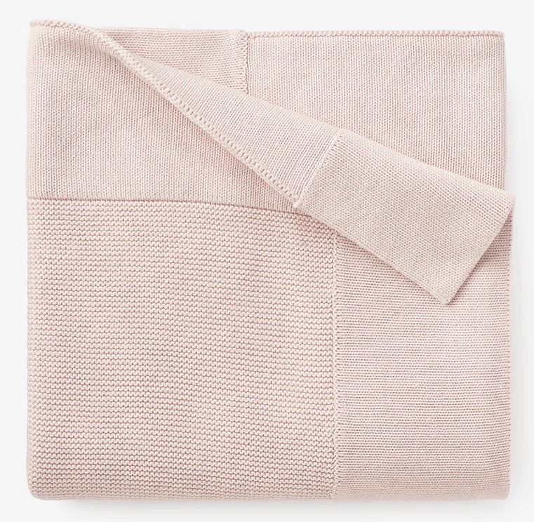 Baby Blanket Sofia + Finn in White or Pale Pink or Pale Blue by Elegant Baby