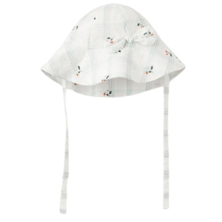 Strawberry Picnic Swiss Dot Sunhat by Elegant Baby