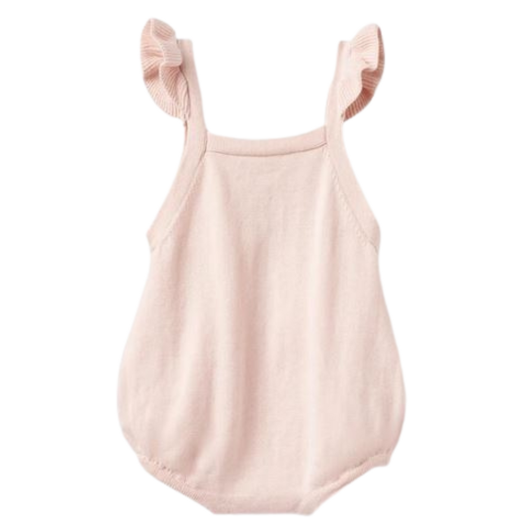 Flutter Sleeve Bunny Baby Bubble Romper by Elegant Baby