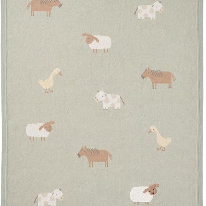 Knit Blanket On the Farm by Elegant Baby