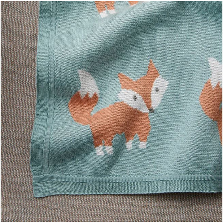 Fox Knit Baby Blanket by Elegant Baby