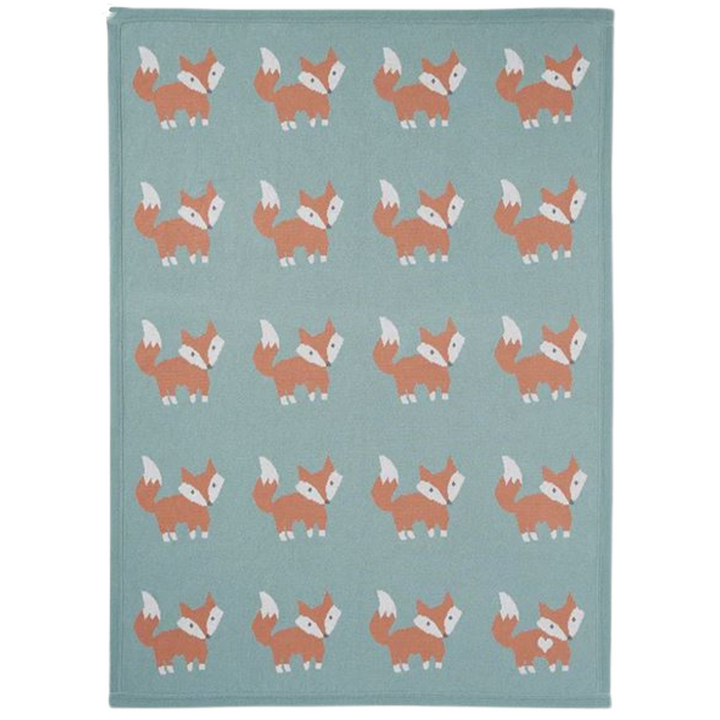 Fox Knit Baby Blanket by Elegant Baby