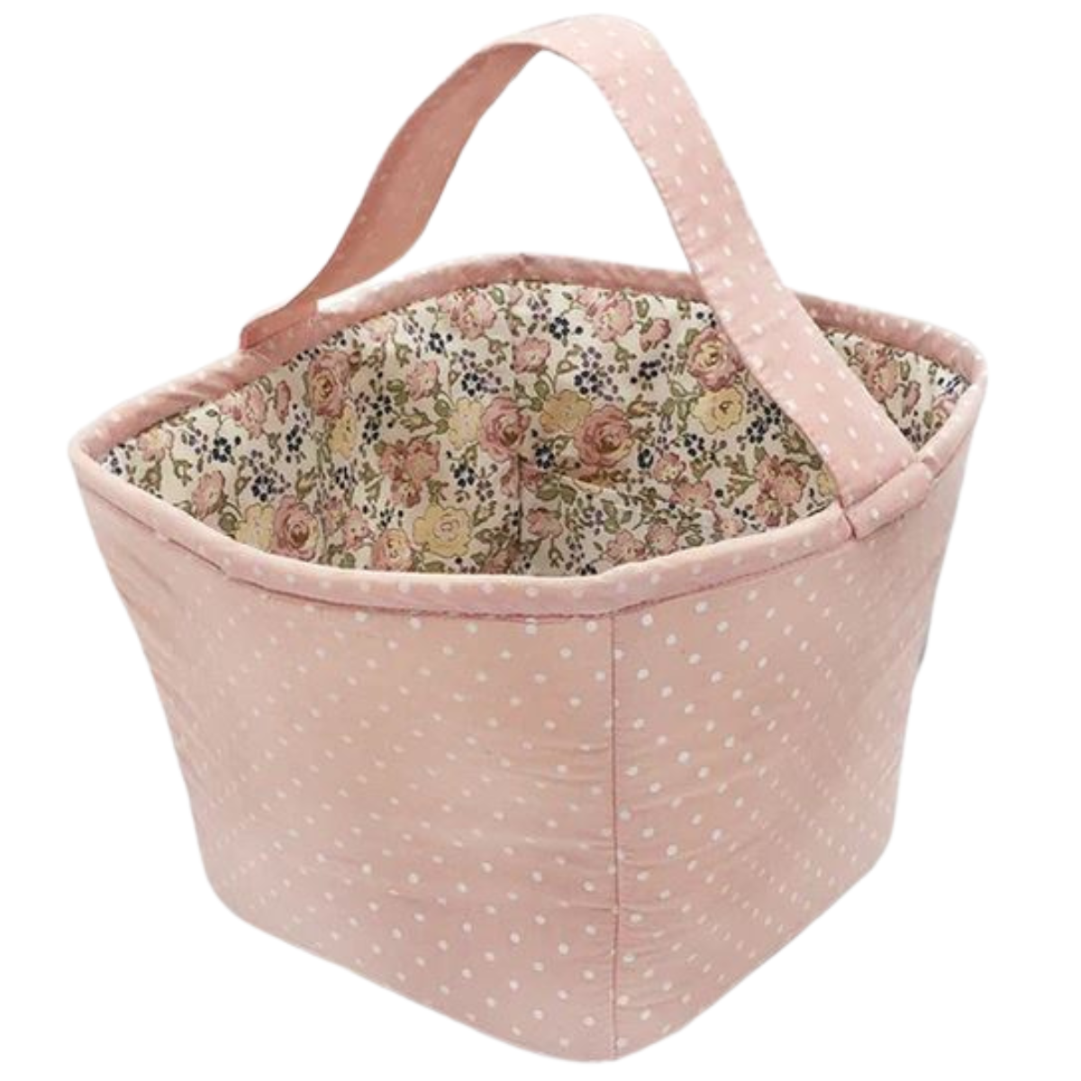Stitching Around Fabric Basket Storage Caddy