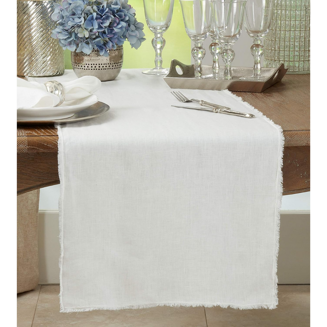 Fringed Design Stone Washed Runner