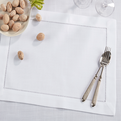 Classic Linen Hemstitch Placemat