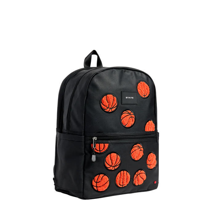 Fuzzy Basketballs Kane Double Pocket Backpack