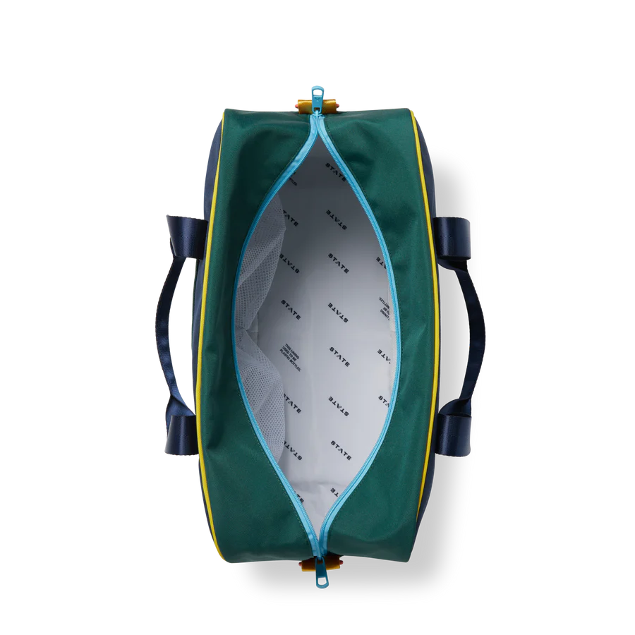 Kids Duffle Rockaway in Navy & Green by State