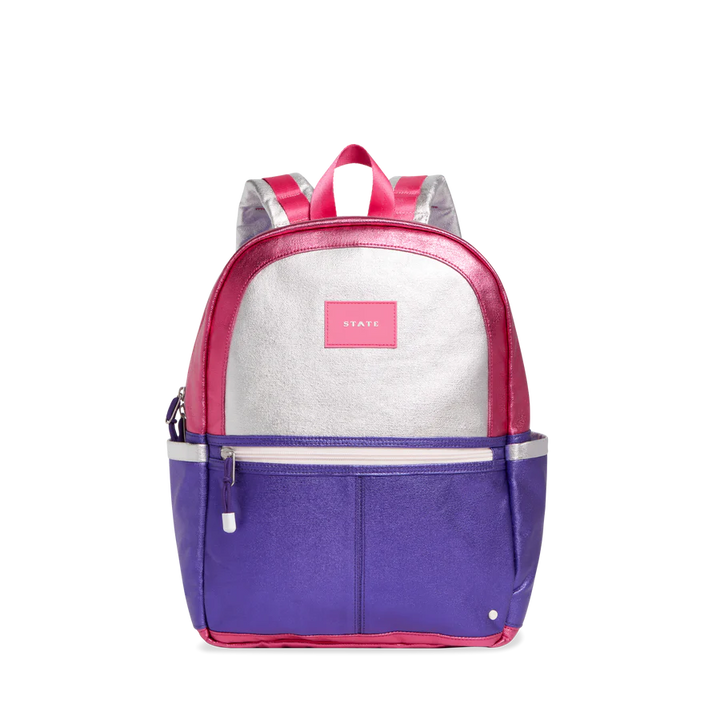 Backpack Kane Kids Mini in Metallic Hot Pink & Purple by State