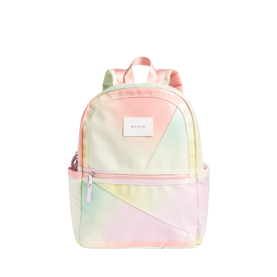 Backpack Kane Kids Double Pocket in Tye Dye Patchwork by State