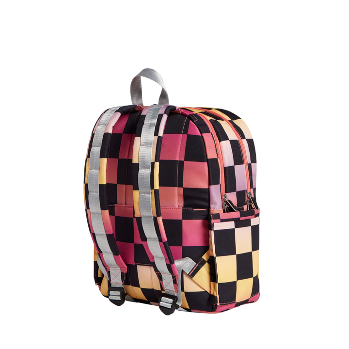 Backpack Kane Kids Double Pocket in Pink Checkerboard by State